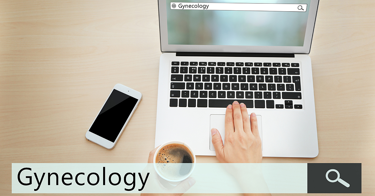 Woman searching information on internet, closeup. Word GYNECOLOGY at search engine. Health care concept; blog: 8 Reasons to Consider Choosing a New OB/GYN